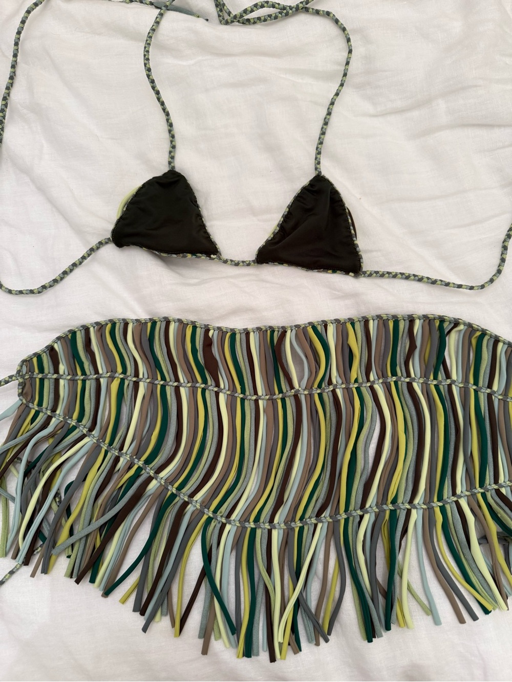 ANDI BAGUS Green Avelyn Bikini & Fringe Wrap Skirt - Picture 7 of 10